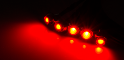 KIT 5 LEDS CROMADOS ROJO INTERIOR — Talleres Jaula — vista 2