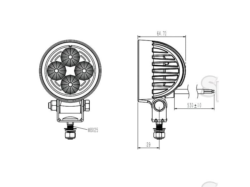 FOCO TRABAJO LED CIRCULAR 900 LUMENES — Talleres Jaula — vista 3 (ampliada)