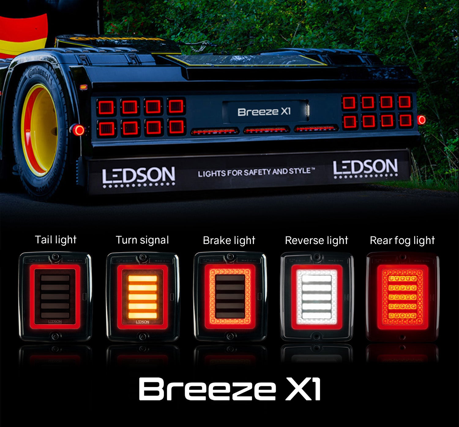 PILOTO BREEZE X1 MULTIFUNCION LED LEDSON (ampliada)