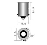BOMBILLA LED-BULB, 12V, BAX9S, 5 DIODES (ampliada)
