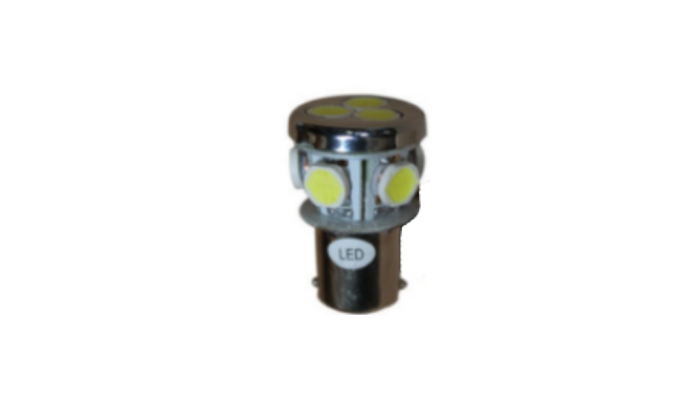 BOMBILLA LED BAYONETA BLANCO CON 8 LED — Talleres Jaula