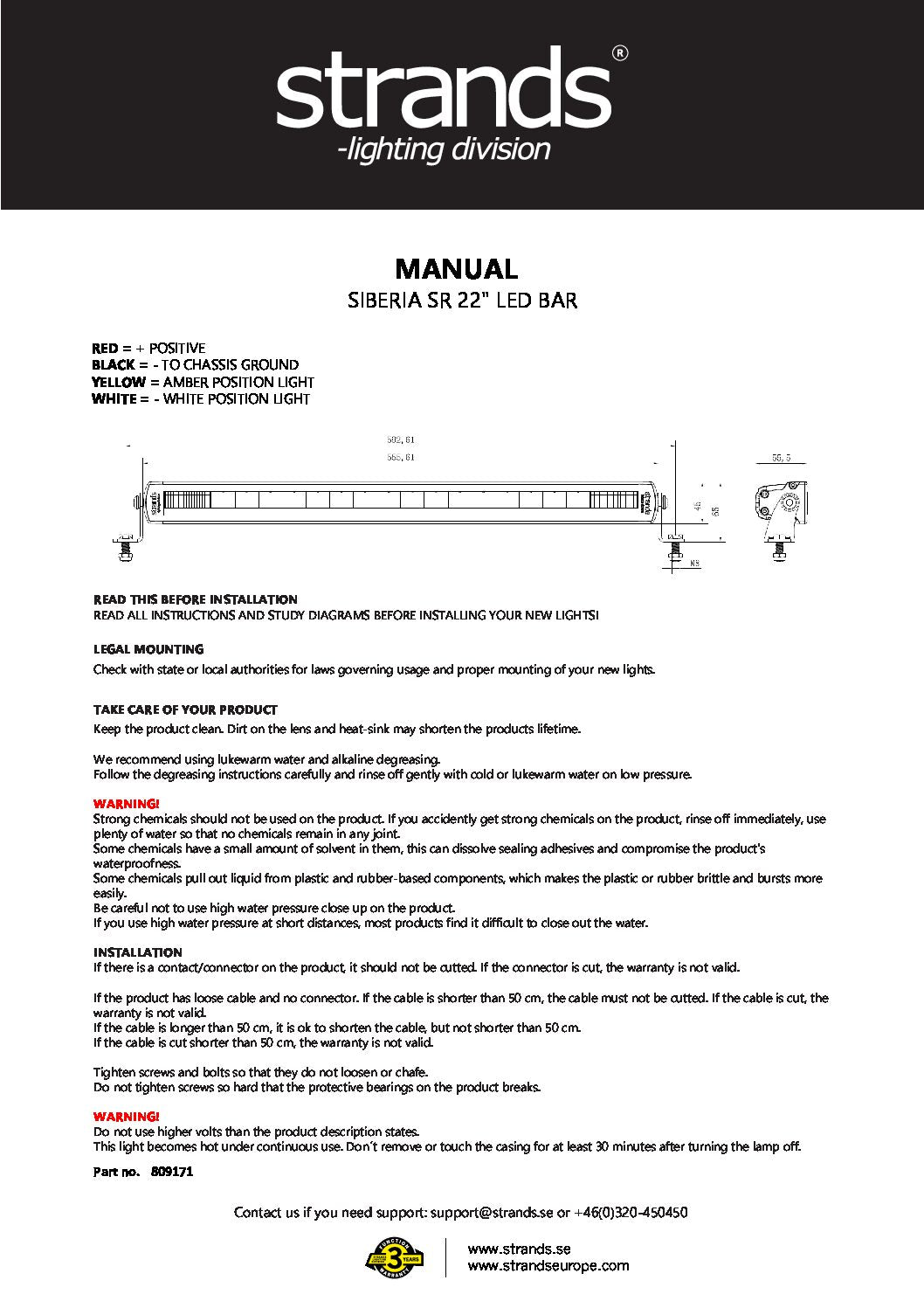 BARRA LED SIBERIA DE UNA FILA DE 22" — Talleres Jaula — vista 5
