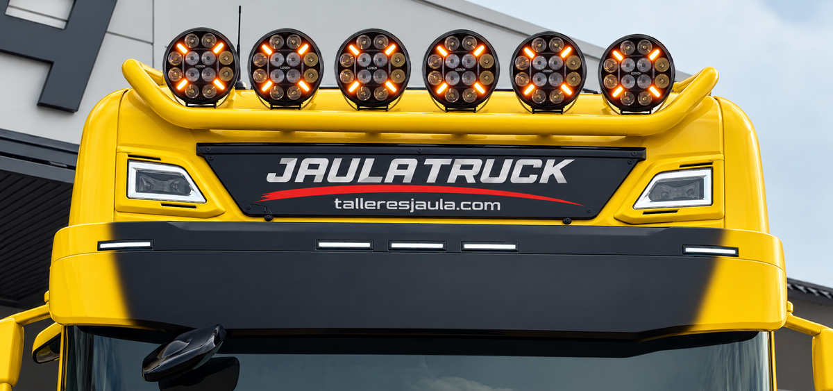 PROMOCIÓN - BARRA PORTAFAROS SCANIA NG + FAROS LEDSON (ampliada)