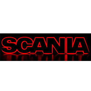 LOGO SCANIA LED ROJO para Scania — Talleres Jaula (ampliada)