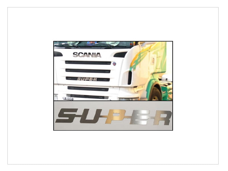 LOGO SUPER SCANIA ACERO INOXI. para Scania — Talleres Jaula