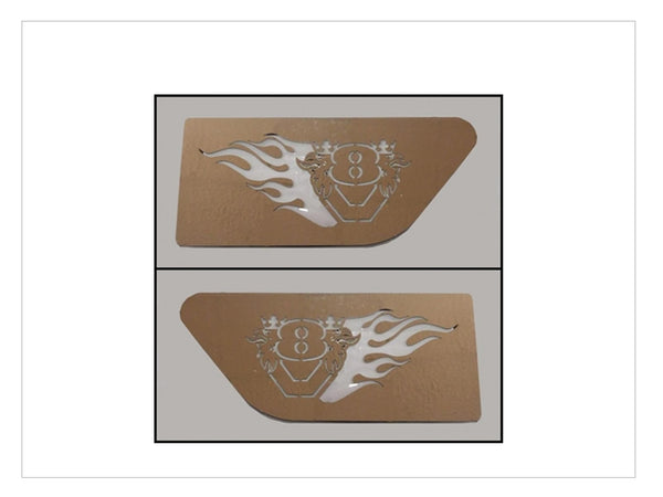 PLACA ALETA V8 FLAMERS para Scania — Talleres Jaula