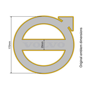 BASE ILUMINADA PARA EMBLEMA VOLVO 17CM para Volvo — Talleres Jaula — vista 2