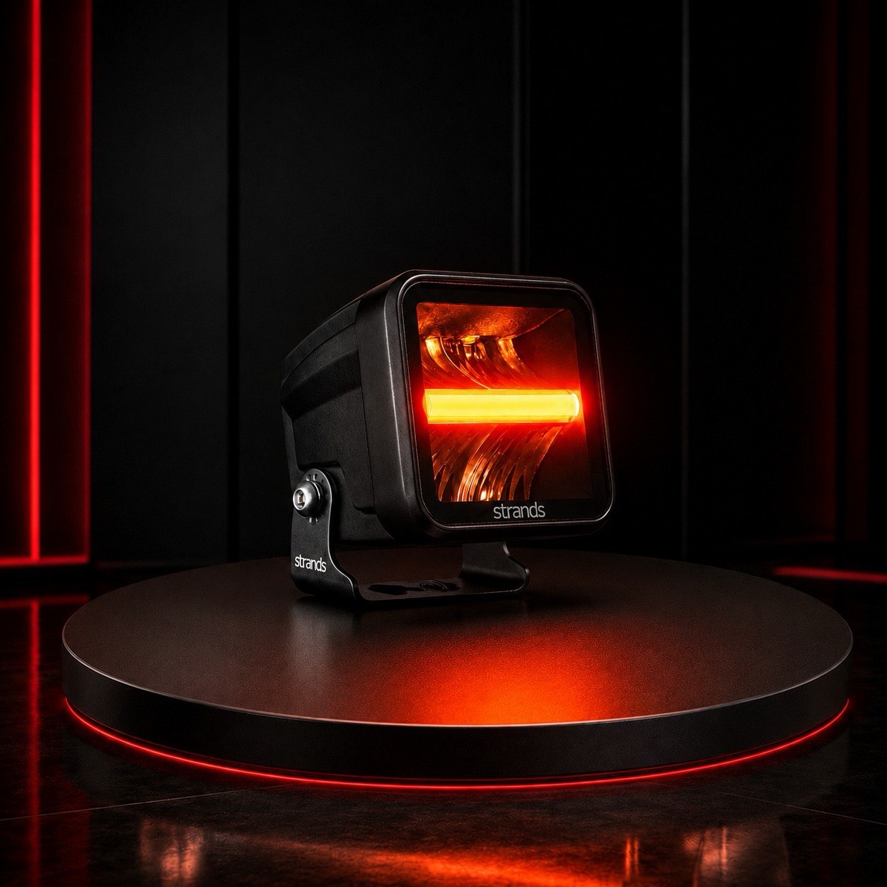 Foco trabajo Siberia XP Strands encendido — render LED ámbar iluminado (ampliada)