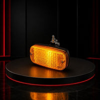 Piloto Talmu holandés amarillo encendido — render LED amber iluminado