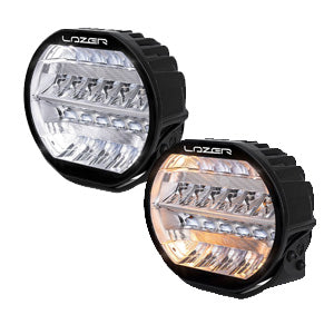 FARO LARGO ALCANCE LAZER SENTINEL 9" AMBAR/BLANCO — Talleres Jaula (ampliada)