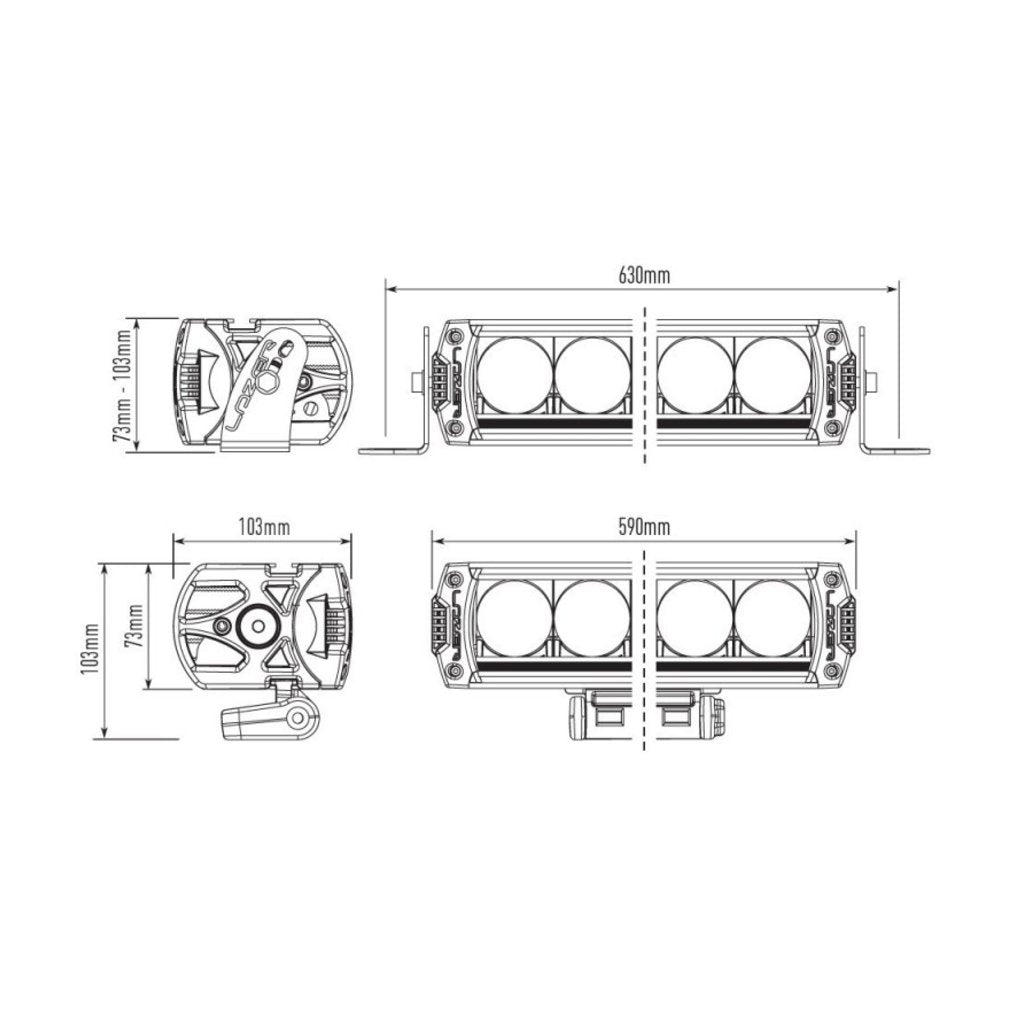 LAZER TRIPLE-R 1250 NEGRO 590MM — Talleres Jaula — vista 2
